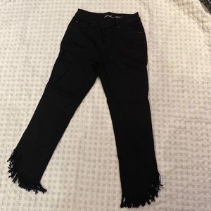 INC Regular Jeans - cropped with fringe
